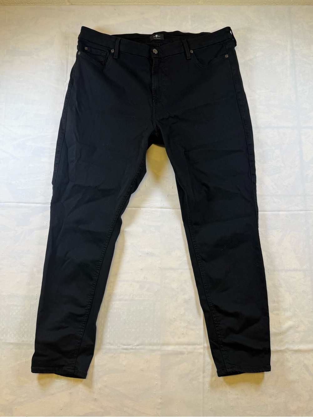 7 For All Mankind The Ankle Skinny Black Men's Jeans